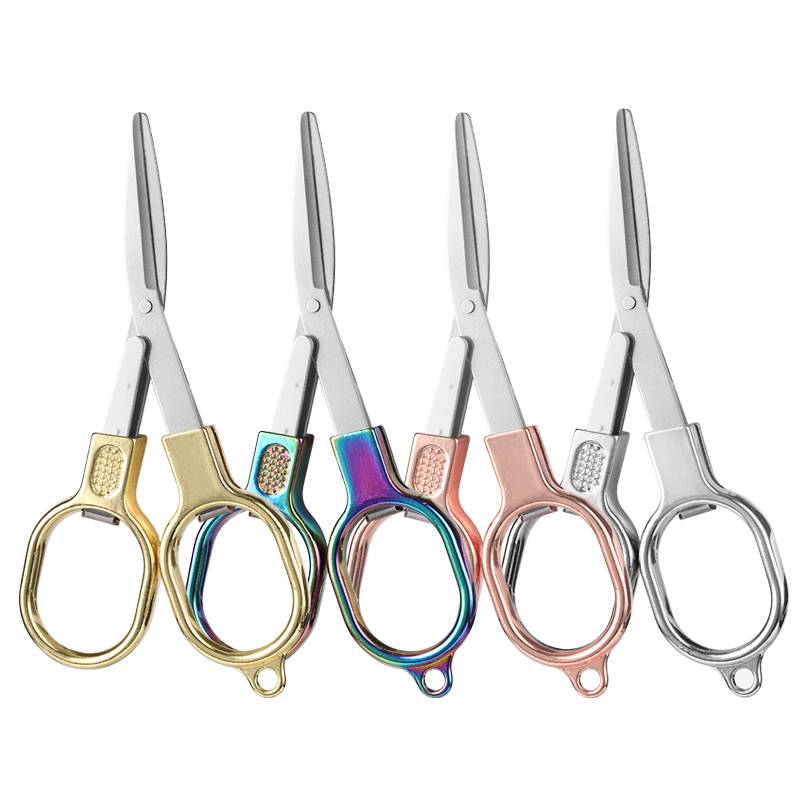 Household Scissors — PH191 High Quality Portable Household Folding Stainless Steel Scissors Smooth Edge DIY Craft Multi-Purpose Cutting Shearing Metal